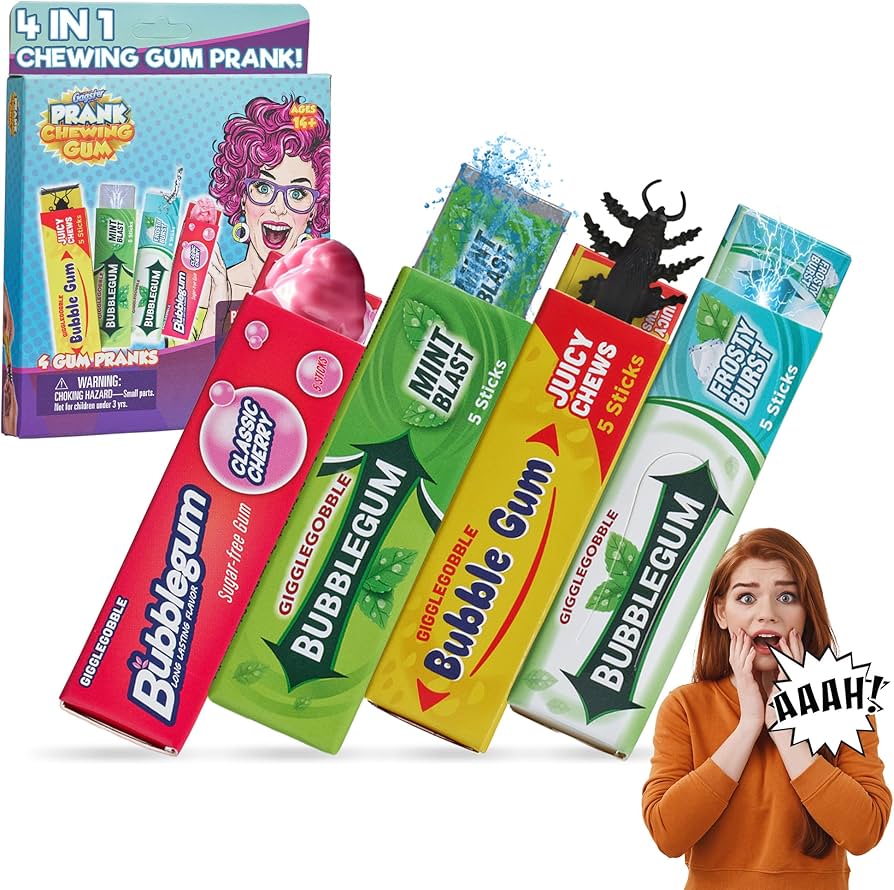 4-1 chewing prank shocker gum